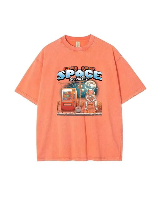 Astronaut Graphic Space Teen T-Shirt - Casual School & Weekend Wear | Birthday & Holiday Gift | Unisex Flannel & Oversized Style