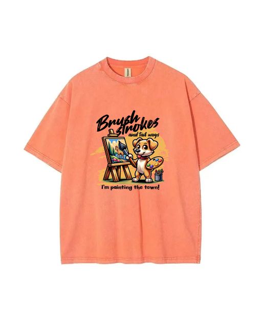 Brush Strokes Unisex Teen T-Shirt - Summer Casual School & Weekend Wear | Birthday & Holiday Gift | Men's Flannel & Oversized Style