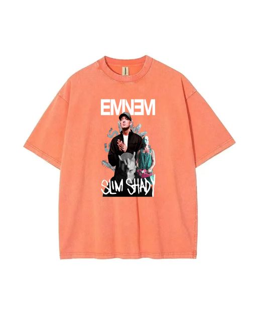 EMINEM() Mineral Wash T-Shirt - Unisex Cool Beach/Casual Shirt for Teens - Classic Eminem Graphic Design - Summer/Holiday Gift Idea