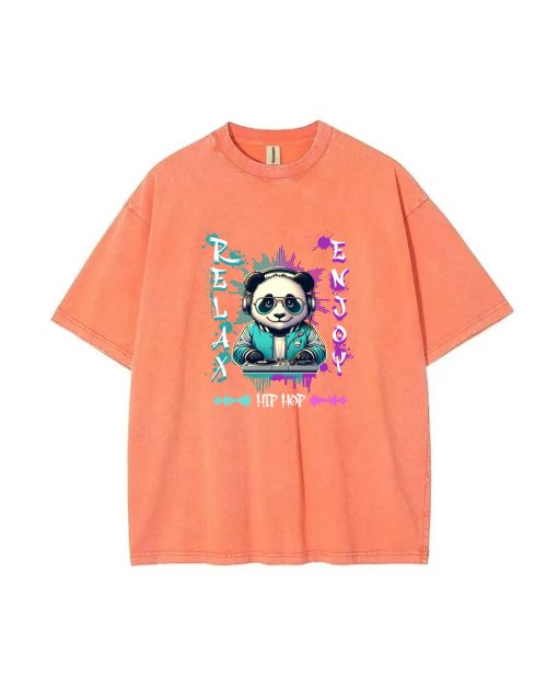 Hip Hop Relax Enjoy T-Shirt: Summer Teen Casual Wear - School & Weekends | Men's Flannel & Oversized Style - Birthday & Holiday Gift