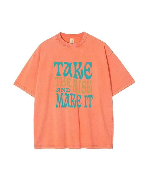 Take Risk Unisex Teen T-Shirt - Summer Casual Wear for School & Weekends | Birthday & Holiday Gift | Men's Flannel & Oversized Style