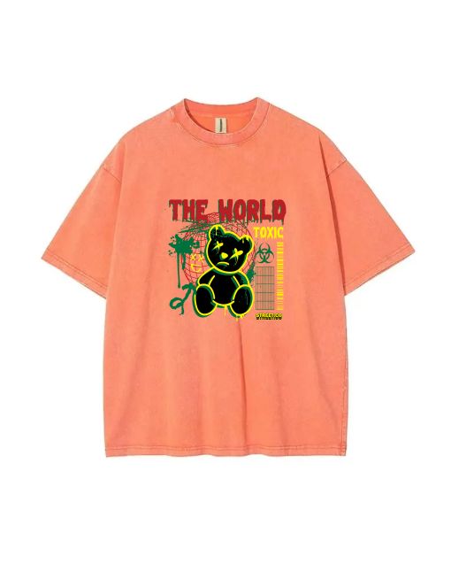 Teddy Bear- Mineral Wash T-Shirt: Unisex Teen Beach Shirt for Casual Wear and Gifting - Cool & Classic T-Shirt for Summer and Holidays!