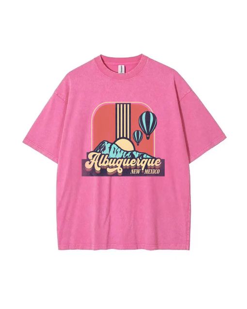 Albuquerque Retro Hot Air Balloon Tee - Unisex Teen Shirt for School & Weekends | Perfect Summer Gift | Men's Flannel & Oversized Style