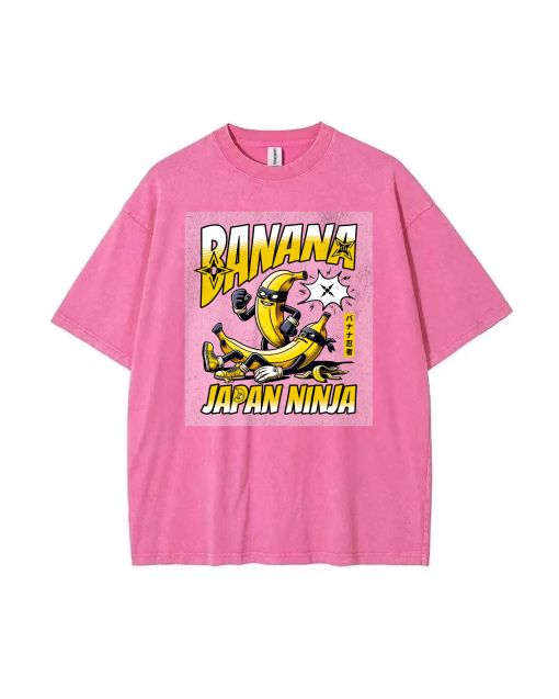 Banana Ninja Fruit Shinobi Japan Samurai Teen T-Shirt - Casual Summer School & Weekend Wear | Birthday & Holiday Gift | Men's Flannel Style