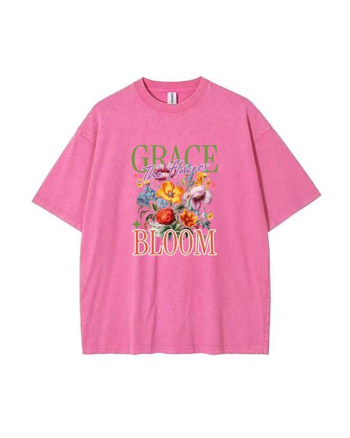 Grace Bloom Unisex Teen T-Shirt - Perfect for School & Weekends | Summer Casual Wear & Birthday/Holiday Gift | Men's Flannel & Oversized Style