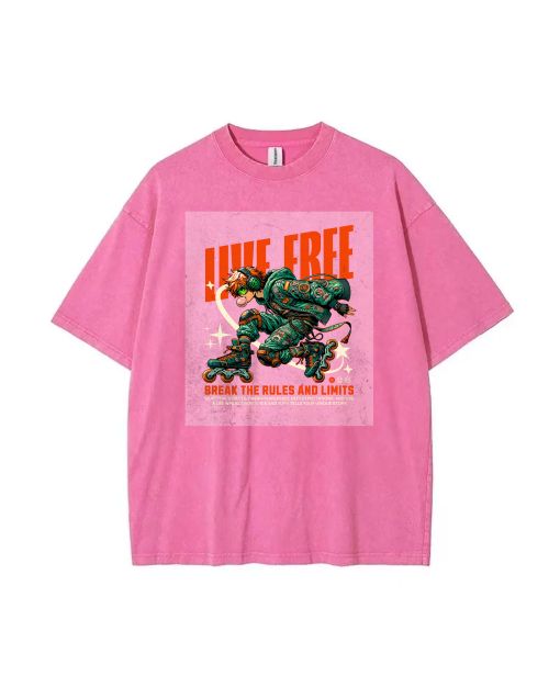 Live Free Then Break The Rules And Limits T-Shirt - Summer School & Weekend Wear | Unisex Teen Gift | Men's Flannel & Oversized Style