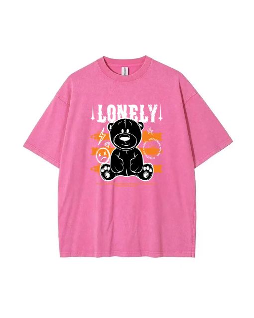 Teddy Bear-104 Mineral Wash T-Shirt: Unisex Cool Beach & Casual Wear for Teens - Classic Design & Perfect Gift | T-Shirt, Beach Shirt