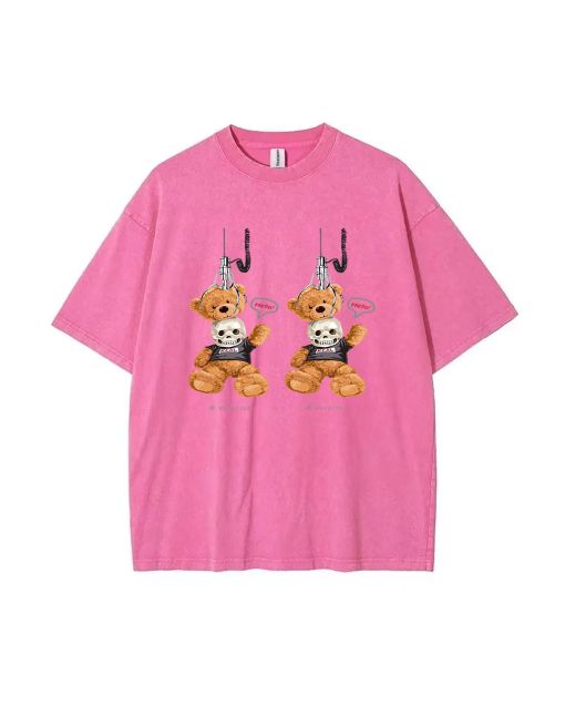 Unisex Teddy Surprise Mineral Wash T-Shirt | Perfect for Teens - Casual Wear, School, Beach Shirt, Summer | Cool & Classic T-Shirt