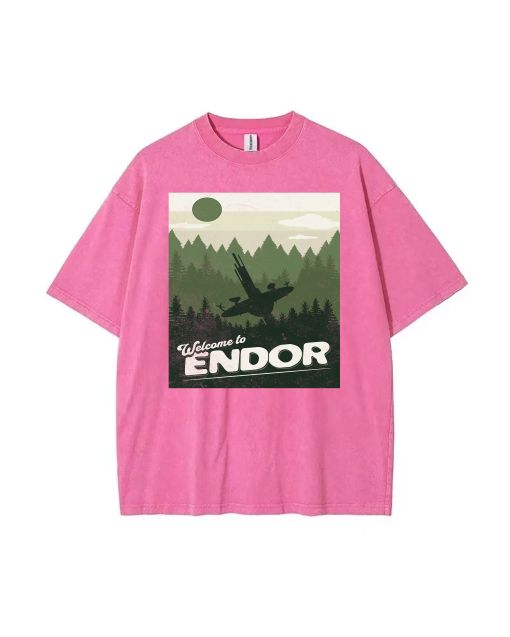 Welcome To Endor Unisex Teen T-Shirt - Summer School & Weekend Casual Wear | Birthday & Holiday Gift | Men's Oversized Flannel Style