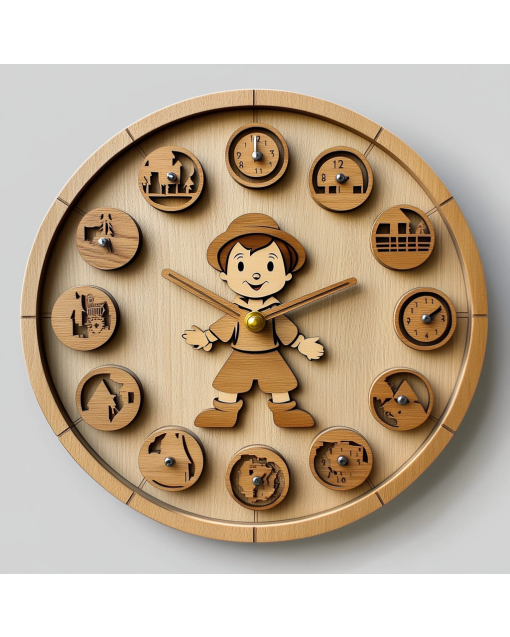 Pinocchio Custom Wall Clock - Stylish Home Decor for Disney Fans & Gift Shoppers | Unique Living Room Accent, Perfect Housewarming or Holiday Gift