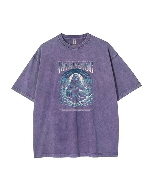 Darkside Lich King Mineral Wash T-Shirt: Cool and Classic Beach Shirt for Unisex Teens - Perfect for Casual Wear, School, Gifts, Summer, Holidays