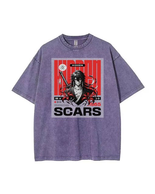 Hidden Scars Unisex Teen T-Shirt - Summer Casual & Oversized Flannel for School & Weekends | Perfect Gift for Birthdays & Holidays - Men's Style