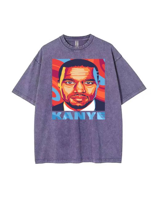 KANYE Mineral Wash T-Shirt - Cool, Classic Beach Shirt for Unisex Teens: Casual Wear, School, Gifts, Summer & Holidays. Shop Now!