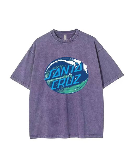 Santa Cruz Mineral Wash T-Shirt: Cool Beach Shirt for Teens - Classic Unisex Tee for Casual & Summer Wear - Great Gift for Holidays