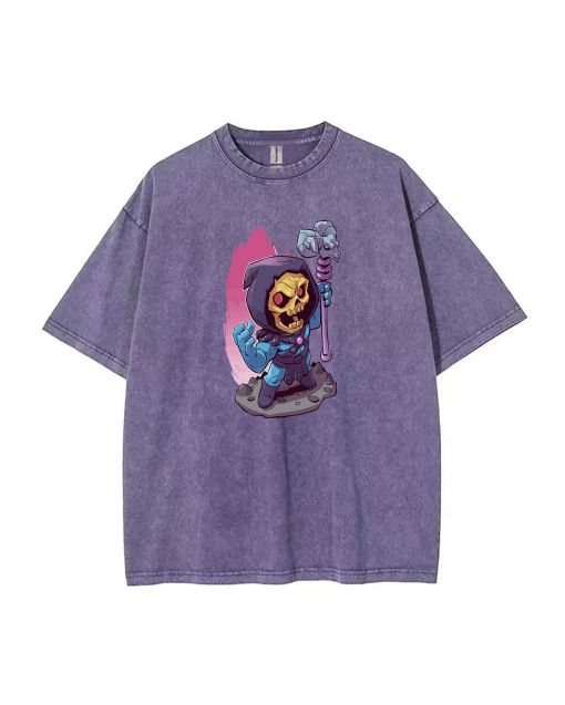 Classic Skeletor Masters of the Universe Mineral Wash T-Shirt | Unisex Tee for Teens | Beach Shirt, Casual Wear, Gift | Cool T-Shirts