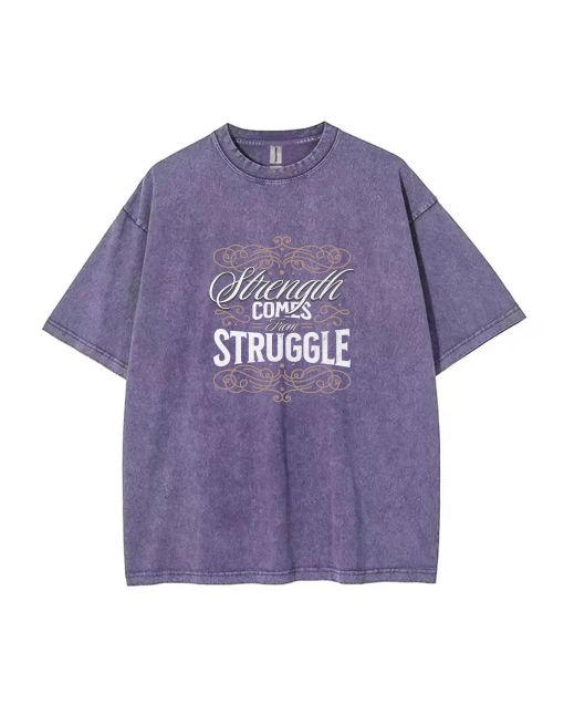 Strength Comes From Struggle Unisex Teen Tee - Summer Casual School & Weekend Wear | Gift for Bdays & Holidays | Men's Flannel & Oversized Style