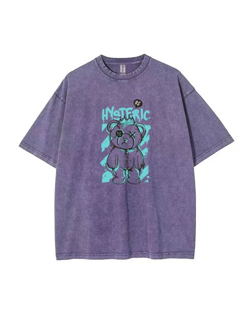 Teddy Bear-69 Mineral Wash T-Shirt | Unisex Beach & Casual Wear | Cool & Classic Summer Tee for Teens | Gift-Worthy for Holidays