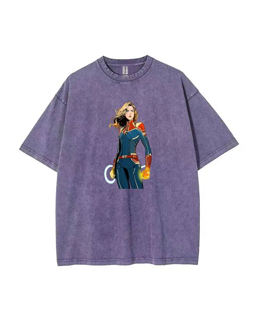 Unleash Your Inner Wonder Woman with This Mineral Wash T-Shirt - Perfect for Casual, School, and Beach Wear - Cool & Classic Design!