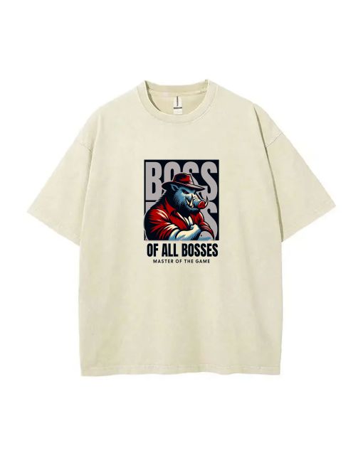 Boss of All Bosses Unisex Teen T-Shirt - Summer Casual School & Weekend Wear | Gift for Birthdays & Holidays | Oversized Flannel Style for Men