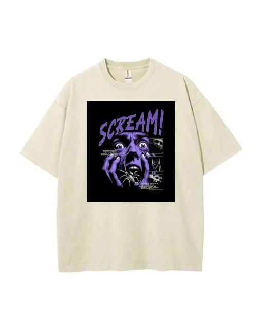 Scream Unisex Teen T-Shirt - Perfect Summer Casual Wear for School & Weekends | Ideal Birthday & Holiday Gift | Men's Flannel & Oversized Style.