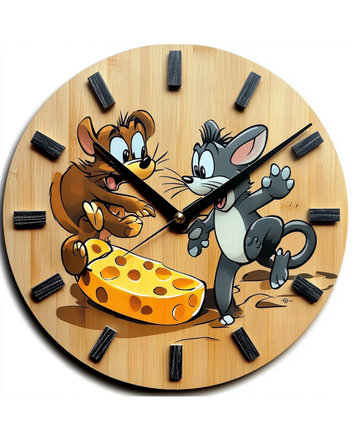 Tom and Jerry Custom Wall Clock - Stylish Home Decor for Fans, Perfect Housewarming Gift or Living Room Accent - Digital Clock with Alarm Function