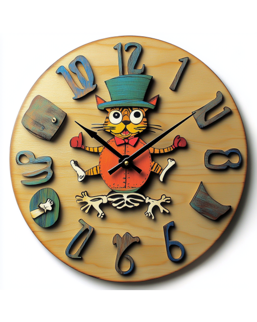 Add Feline Charm to Your Home with a Top Cat Custom Wall Clock - Perfect for Decor Enthusiasts, Interior Designers, and Gifts for Any Occasion!