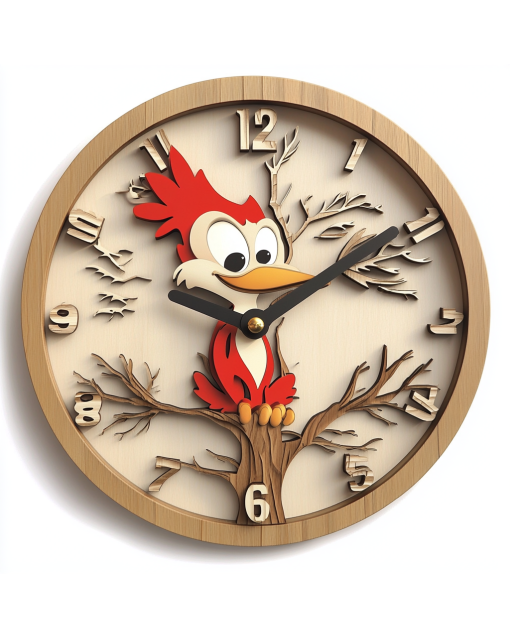 Add Charm and Function to Your Space with a Woody Woodpecker Custom Wall Clock - Perfect for Home Decor Enthusiasts and Housewarming Gifts!