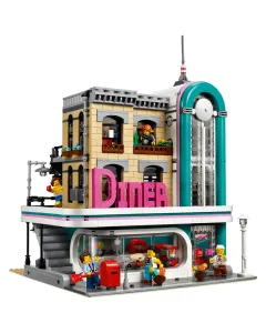 Downtown Diner Modular Building Block Set – Retro Street View Restaurant Toy