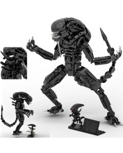Drooling Monster Building Set - Xenomorph Parasitoid Model | Sci-Fi Creature Blocks for Adult Collectors