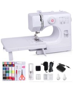 Sewing Machine with 14 Built-in Stitches - Portable Multifunctional Machine with Extension Table | Beginner Friendly Home Crafting