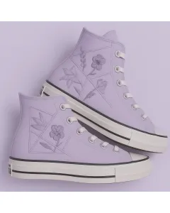 Botanical Print Sneakers for Women – Trendy Footwear for Casual Walks, Graduations – Perfect Gift for Nature Lovers - Custom Embroidered - Main View