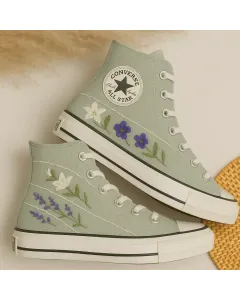 Bridal Sneakers for Women – Comfort and Elegance for Weddings, Parties – Perfect Gift for Brides - Custom Embroidered - Main View