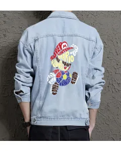 Brothers Retro Denim Jacket for Men – Vintage Gift – Father's Day - Light Blue - Main View