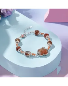 Brown Rutilated Quartz Healing Bracelet for Women & Teens – Calm Energy Gift for Daily Wear, Meditation & Emotional Support –  – Main View