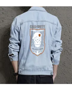 Call of Duty Denim Jacket for Men – Gift for Gamers – Christmas Gift - Light Blue - Main View