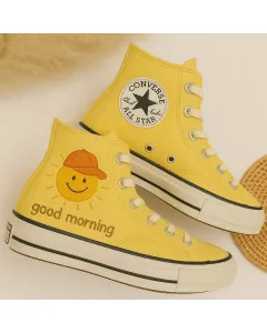 Canvas Sneakers for Women and Teens – Vibrant Style for Casual Outings, Summer Parties Perfect Gift for Sneaker Lovers - Custom Embroidered - Main View