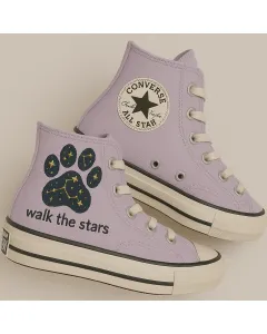 Celestial Paw Print Shoes for Pet Lovers – Stylish and Comfortable Sneakers for Casual Outings, Pet Adoption Events - Custom Embroidered - Main View