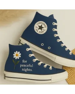 Chic Floral Sneakers for Women – Comfort for Casual Walks, Brunches – Perfect Gift for Fashionistas - Custom Embroidered - Main View