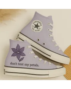 Colorful Floral Sneakers for Women – Comfort for Casual Walks, Festivals, and Parties - Custom Embroidered - Main View
