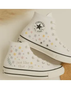 Colorful Spring Confetti Sneakers for Women and Girls – Brighten Up Your Outfit for Parties, Festivals, and Celebrations – for Fashionistas - Custom Embroidered - Main View