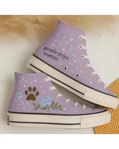 Comfortable Dog Sneakers for Pet Lovers – and Protective Footwear for Casual Walks, Pet Adoption Events –  Perfect Gift for Dog Owners - Custom Embroidered - Main View