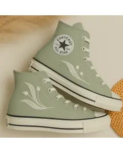Comfortable Floral Sneakers for Women – and Supportive for Casual Outings, Daily Wear – Perfect Gift for Shoe Lovers - Custom Embroidered - Main View