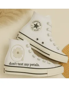 Crowned Sneakers for Women – Trendy Footwear for Casual Walks, Parties – Perfect Gift for Fashionistas - Custom Embroidered - Main View