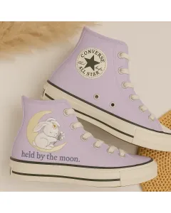 Cute Bunny Sneakers for Kids and Animal Lovers – Comfortable Shoes for Playtime, Everyday Wear Perfect Gift for Pet Adoption Events - Custom Embroidered - Main View
