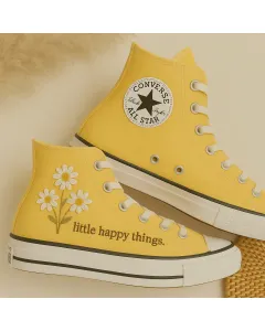 Daisy Lemon Sneakers for Women and Girls – Brighten Your Day with Style for Casual Outings, Summer Events Perfect Gift for Shoe Lovers - Custom Embroidered - Main View