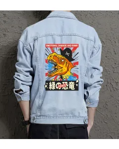 Dinosaur Pirate T-shirt for Men - Gift for Dino Enthusiasts - Christmas Present - Light Blue - Main View
