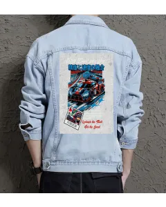 Dreamscape Jean Jacket for Men – Gift for Trendy Teens – Birthday Present - Light Blue - Main View