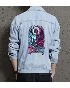 Duality Jean Jacket for Men – Gift for Skateboarders – Christmas Gift - Light Blue - Main View