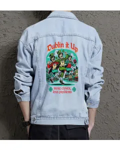 Dublin Itup Jean Jacket for Men – Gift for Trendy Teens – Christmas Gift - Light Blue - Main View