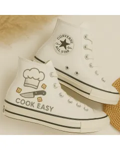 Easy Cooking Slip-on Sneakers for Home Chefs, Foodies, and Culinary Enthusiasts – Quick and Comfortable for Everyday Meal Prep, Cooking Classes - Custom Embroidered - Main View